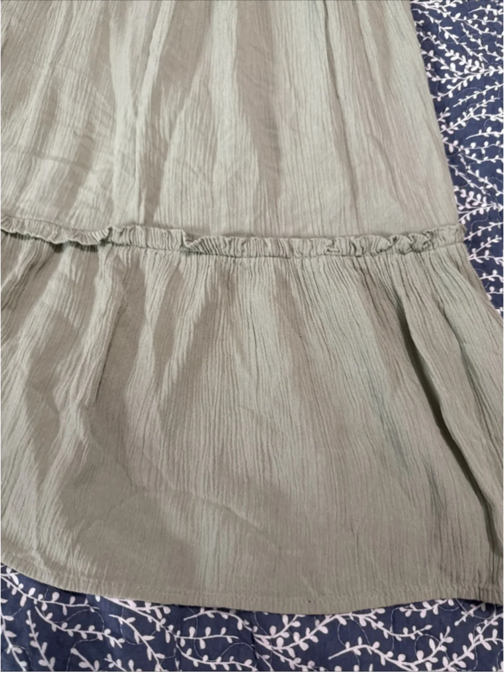 Girls Crochet Top Summer Dress Green Neutrals Boho Size 8